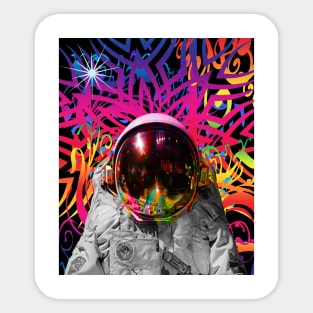 Astronaut Time Warp Sticker